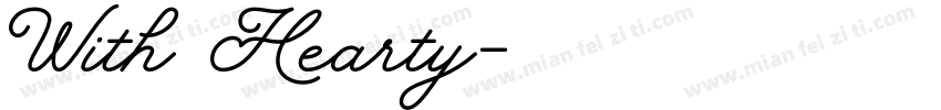 With Hearty字体转换